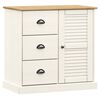 vidaXL Sideboard White Solid pine wood, engineered wood, metal Compact