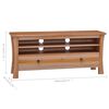 vidaXL TV Cabinet Reddish-brown Solid mahogany wood 40 in wide