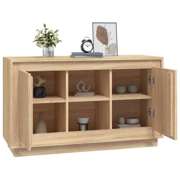 vidaXL Sideboard Sonoma Oak Engineered Wood Medium Sideboard