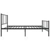 vidaXL Bed Frame Black Powder-coated steel Small Single Storage