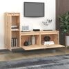 vidaXL TV Cabinet Set of 2 Natural Wood Solid Pinewood Medium