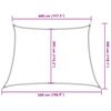 vidaXL Sunshade Sail 1.75 oz/ft&sup2; Red 4/5x9.8' HDPE