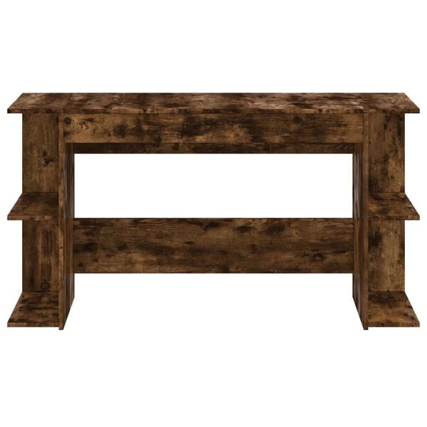 vidaXL Desk Smoked Oak Engineered Wood 55.1 x 19.7 x 29.5 in Desk