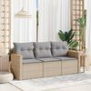 vidaXL Garden Sofa Set Beige, Light Grey