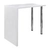 vidaXL Kitchen Table High Gloss White MDF and Steel Medium Gloss Finish