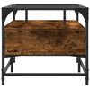 vidaXL Coffee Table Smoked Oak Engineered wood, steel, glass