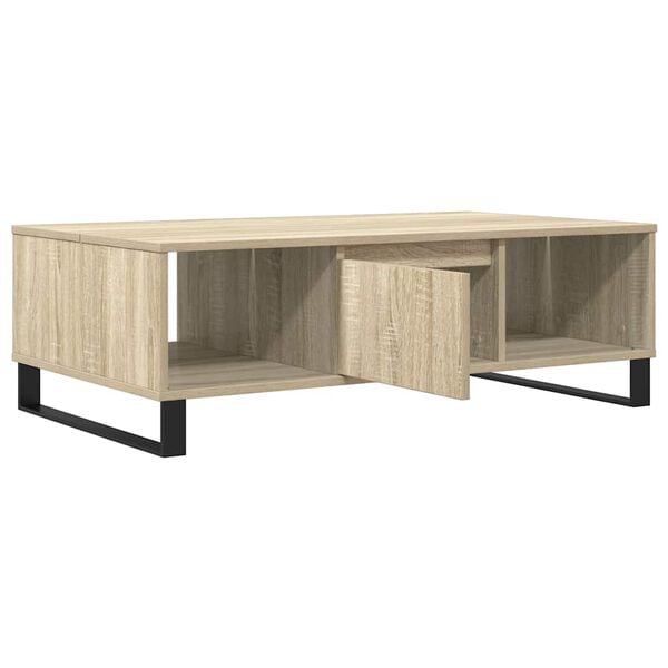 vidaXL Coffee Table Sonoma Oak Engineered wood, Iron Medium Rectangular