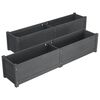 vidaXL Raised Bed Set of 2 Gray Solid pinewood Large Durable Planter