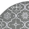 vidaXL Christmas Tree Skirt Grey 100% Polyester Large Decorative Inlays