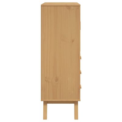 vidaXL Highboard OLDEN Brown 33.5"x16.9"x49.2" Solid Wood Pine