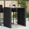 vidaXL Garden Bar Table Black Poly Rattan Large UV-resistant materials