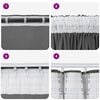 vidaXL Velvet Curtains 2 pcs Grey 55.12 x 55.12 in Velvet
