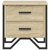 vidaXL Bedside Cabinet Set of 2 Sonoma oak Engineered wood, Metal Medium