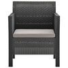 vidaXL Garden Lounge Set Anthracite Polypropylene with a rattan look
