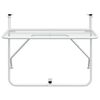 vidaXL Balcony Table White Steel with e-coating finish Compact Foldable