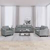 vidaXL Sofa Set Light Grey Polyester, Metal, Textilene, Plywood Standard