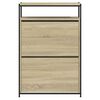vidaXL Shoe Cabinet Sonoma Oak Engineered Wood Compact Shoe Cabinet