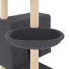 vidaXL Cat Tree Dark grey Engineered wood, Plush, Sisal 56.3 in tall