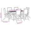vidaXL Garden Dining Set Taupe and Wood Solid Acacia wood and Textilene