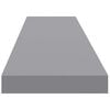 vidaXL Wall Shelf Grey Honeycomb MDF and metal 47.2x9.3x1.5 in
