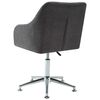 vidaXL Dining Chair Dark Grey Fabric Standard Height-Adjustable