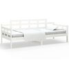 vidaXL Day Bed White Solid pine wood, plywood Single