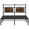 vidaXL Bed Frame Smoked Oak Engineered Wood and Steel Small Double