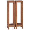 vidaXL Plant Stand Set of 2 Natural teak Solid teak wood Extra Tall