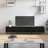 vidaXL TV Cabinet Black Engineered wood, Iron Medium TV Cabinet