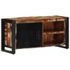 vidaXL TV Cabinet Black and brown Solid reclaimed wood, iron Medium