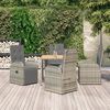 vidaXL Garden Dining Set Grey