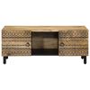 vidaXL Coffee Table Black Solid Mango Wood Medium Coffee Table
