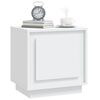 vidaXL Nightstand White Engineered wood 17.3x13.8x17.7 in Nightstand