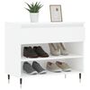 vidaXL Shoe Cabinet White Engineered wood, metal Medium Shoe Cabinet