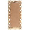vidaXL Mirror Brown Solid Mango Wood 43.3 x 19.7 in Decorative Inlays