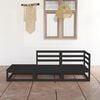 vidaXL Garden Lounge Set Black Solid pine wood Medium Modular