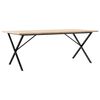 vidaXL Dining Table Natural Wood Solid Pine Wood Large Durable