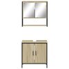 vidaXL 2 Piece Bathroom Furniture Set Sonoma Oak Engineered Wood