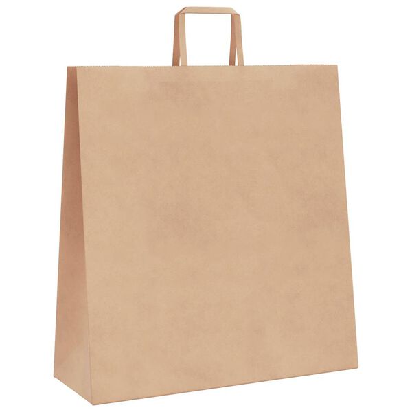 vidaXL Paper Bags 50 pcs with Handles Brown 17.7x6.7x18.9"