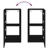 vidaXL TV Wall Cabinet Black Engineered wood Medium Wall mounting