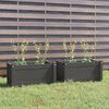 vidaXL Garden Planter Set of 2 Grey Solid pinewood Medium Durable