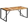 vidaXL Dining Table Black Solid Mango Wood 68.9 x 35.4 x 29.9 in Durable