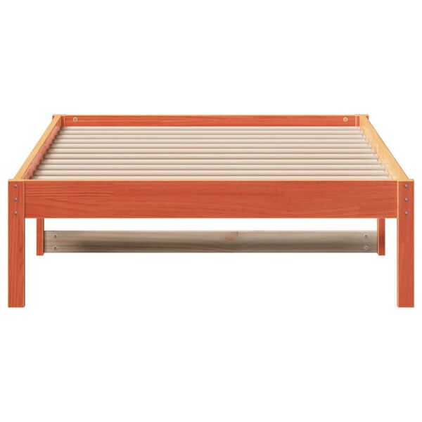 vidaXL Day Bed Wax brown Solid pine wood Twin