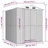 vidaXL Garden Shed Dark Brown Galvanized Steel Large Garden Shed