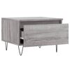vidaXL Coffee Table Set of 2 Grey Sonoma Engineered Wood, Metal Medium