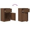 vidaXL Bedside Cabinet Brown Oak Engineered Wood Medium Bedside Cabinet
