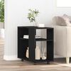 vidaXL Side Table Black Oak 27.6x13.8x23.6" Engineered Wood