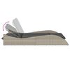 vidaXL Patio Sun Lounger Light Gray PE Rattan, Powder-Coated Steel Double
