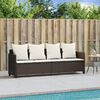 vidaXL Sun Lounger Brown PE rattan 78.7 x 20.7 x 27.4 in