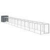 vidaXL Chicken Cage Anthracite Galvanized Steel Large Durable
